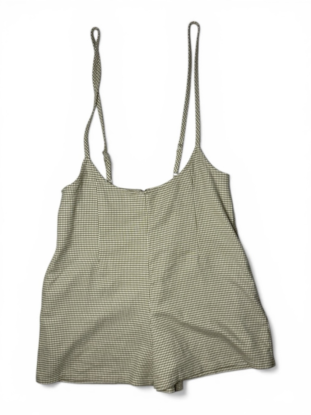 NWT Forever 21 Green Gingham Overalls Size Medium